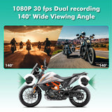 SIMTAC M8DT motorcycle GPS navigation system with CarPlay touchscreen