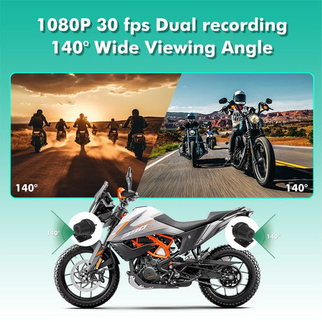 SIMTAC M8DT motorcycle GPS navigation system with CarPlay touchscreen