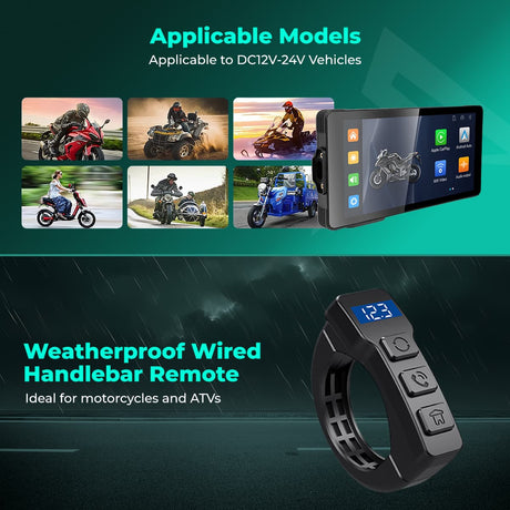 SIMTAC M10 Motorcycle GPS CarPlay Dash Cam System