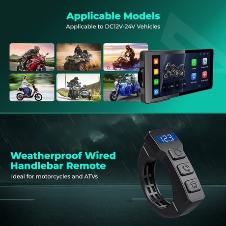 SIMTAC M10DT Motorcycle GPS CarPlay TPMS System