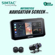 SIMTAC M6DT Motorcycle GPS Navigation System with CarPlay Android Auto Dual Dash Cam TPMS and Smart 5 Inch Display