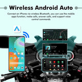 SIMTAC M6DT Motorcycle GPS Navigation System with CarPlay Android Auto Dual Dash Cam TPMS and Smart 5 Inch Display