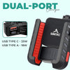 Simtac JQLC2-PRO Bike Mobile Holder with Dual USB Fast Charger and Vibration Damper for Motorcycle Scooter Bicycle