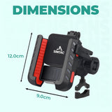 Simtac JQLC2-PRO Bike Mobile Holder with Dual USB Fast Charger and Vibration Damper for Motorcycle Scooter Bicycle