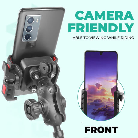 Simtac Quick Lock Jaw Grip Pro Plus Bike Mobile Holder with Vibration Damper for Motorcycle Scooter Bicycle