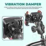 Simtac Quick Lock Jaw Grip Pro Plus Bike Mobile Holder with Vibration Damper for Motorcycle Scooter Bicycle