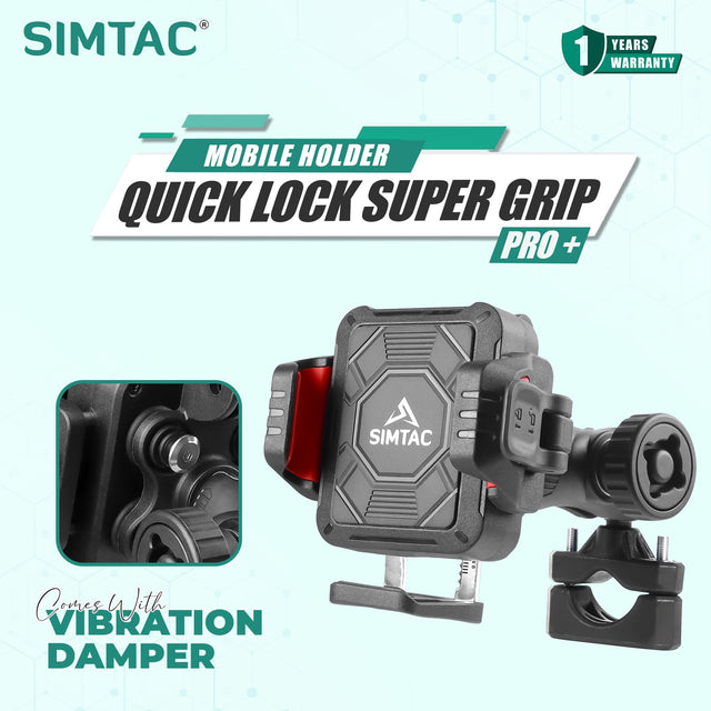 Simtac SQL2-WC-PRO wireless charging motorcycle phone holder

