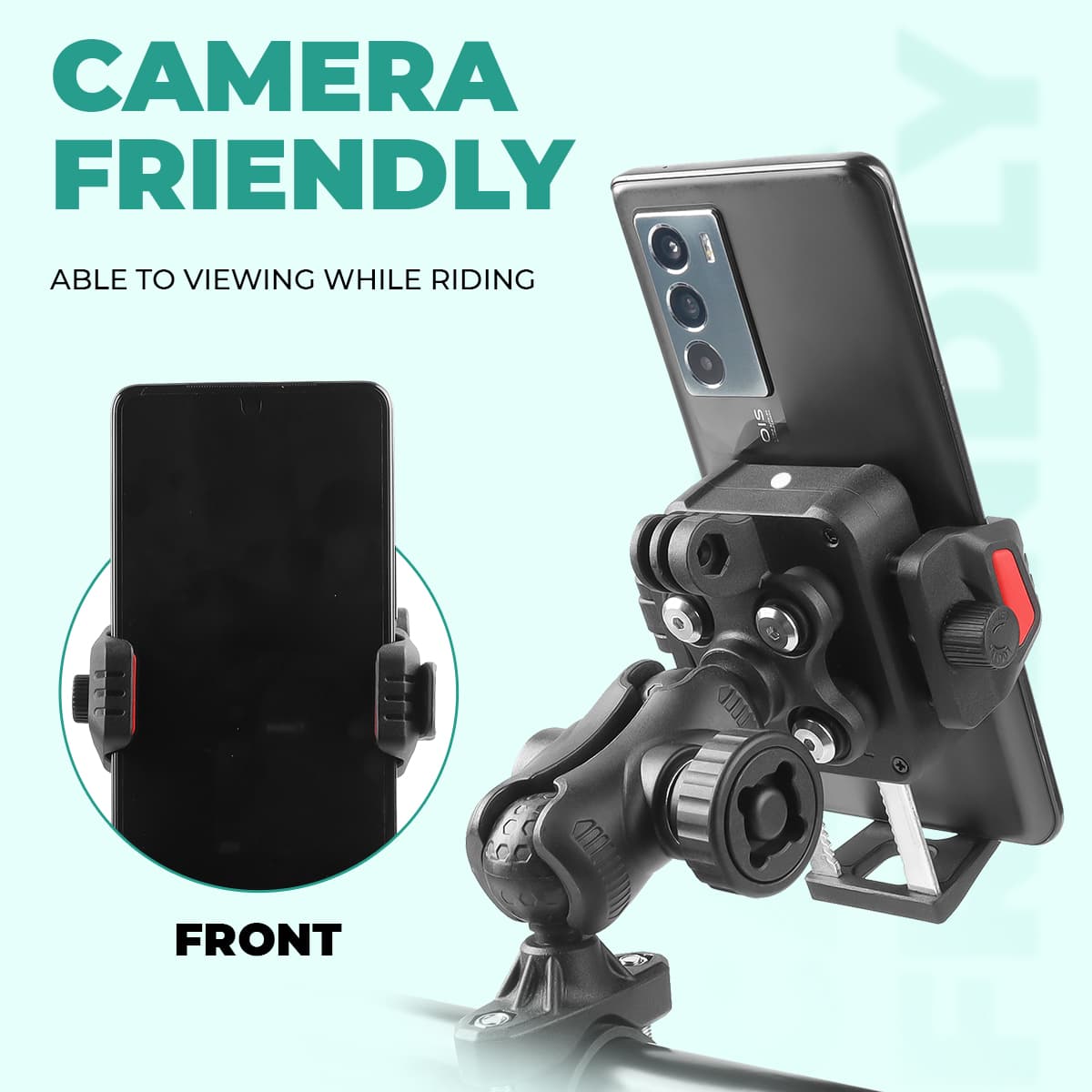Simtac SQL2-WC-PRO wireless charging motorcycle phone holder

