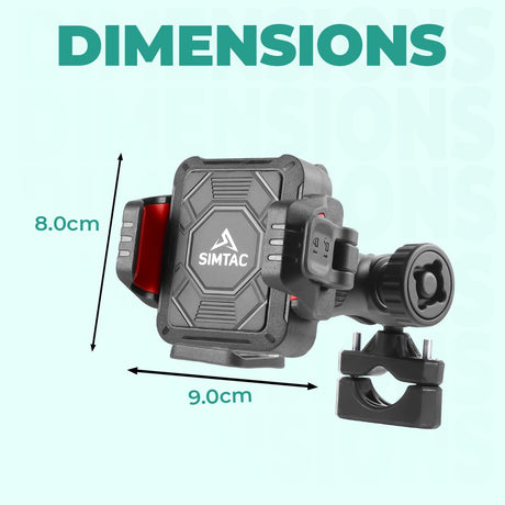 Simtac SQL2-PRO Quick Lock Super Grip Bike Mobile Holder with Vibration Damper for Motorcycle Scooter Bicycle