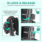 Simtac SQL1-PRO Super Grip Quick Lock Bike Mobile Holder with Vibration Damper for Motorcycle Scooter Bicycle