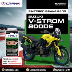 CRANK1 CB622 sintered front brake pads for Suzuki V-Strom 800DE 2024 onwards

