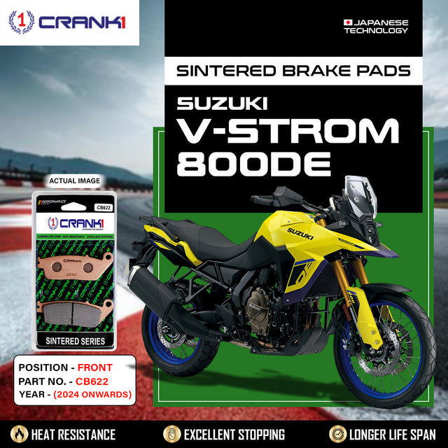 CRANK1 CB622 sintered front brake pads for Suzuki V-Strom 800DE 2024 onwards

