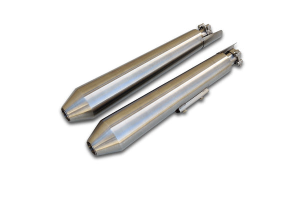 SLIP-ONS EXHAUST FOR RE 650 TWINS BRUSHED STEEL FINISH