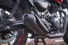 PowerRage Slip On Exhaust Royal Enfield Hunter 350 Black Finish

