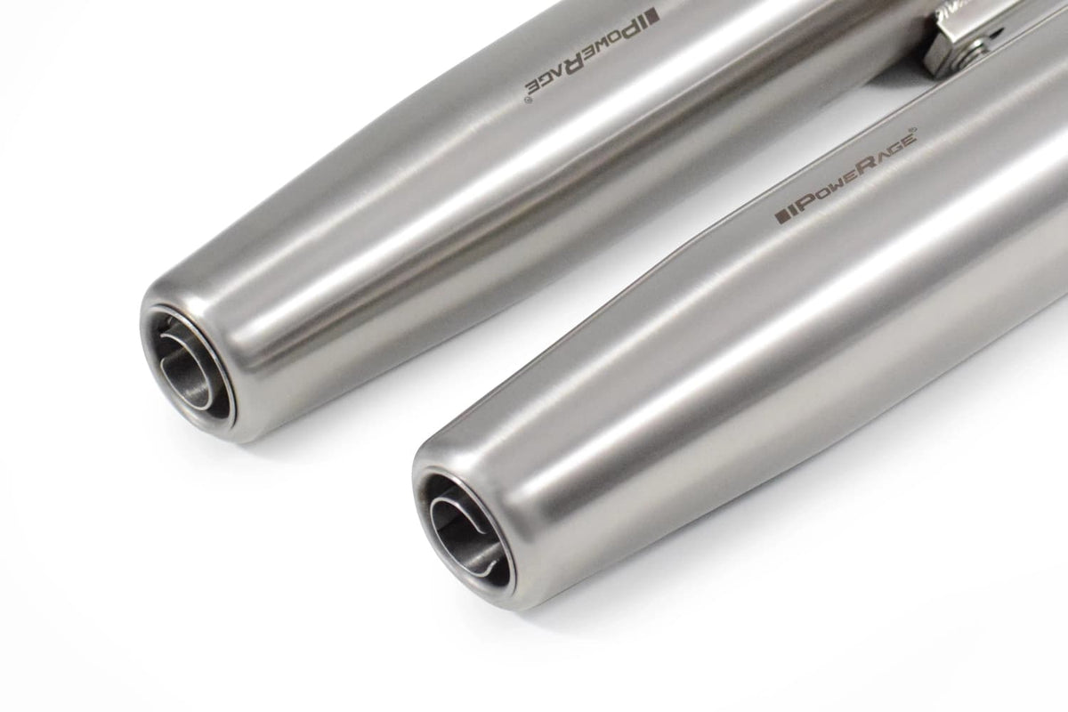 PowerRage Slip On Exhaust Royal Enfield Super Meteor 650 Brushed Steel
