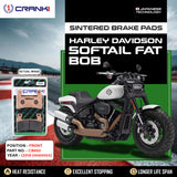CRANK1 CB692 sintered front brake pads for Harley Davidson Softail Fat Bob (2018 Onwards) premium motorcycle braking upgrade.