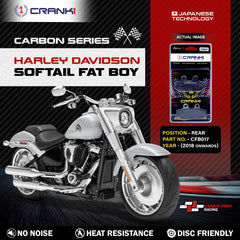 CRANK1 CFB017 carbon rear brake pads for Harley Davidson Softail Fat Boy 2018 onwards
