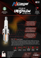 NGage Powerparts B8RII-8 Double Iridium Spark Plug for Royal Enfield Himalayan 440