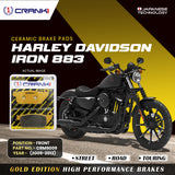 CRANK1 CRM9009 ceramic front brake pads for Harley Davidson Sportster Iron 883