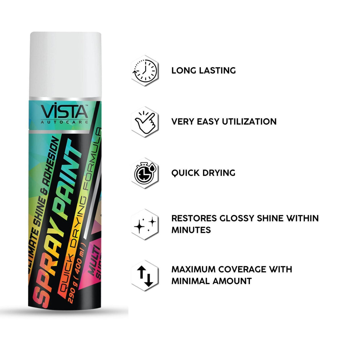Vista Auto Spray Paint Lacquer 400ml can

