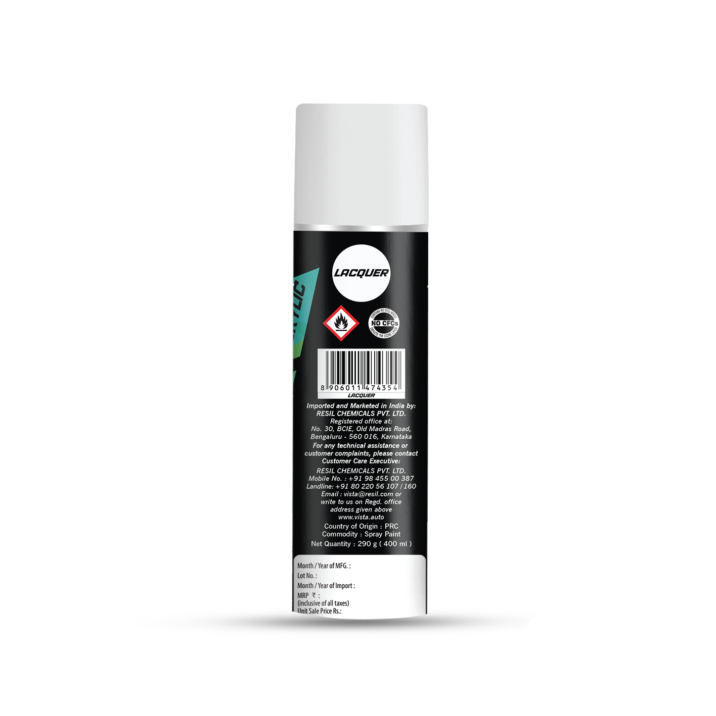 Vista Auto Spray Paint Lacquer 400ml can
