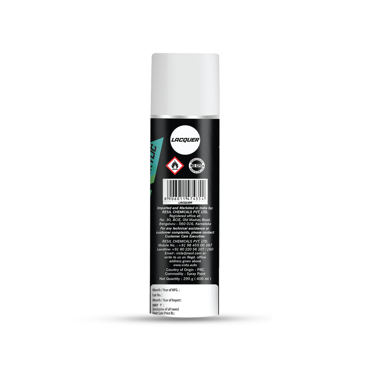 Vista Auto Spray Paint Lacquer 400ml can
