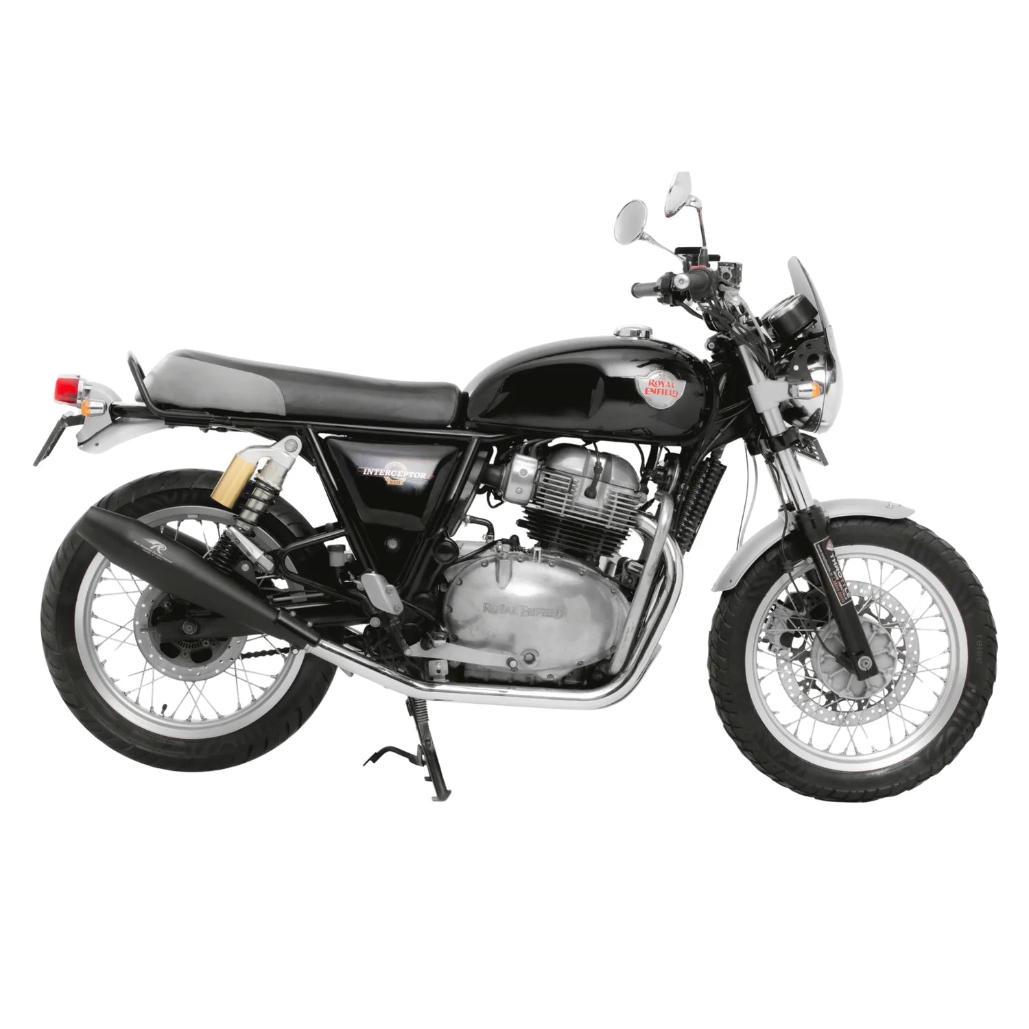 Red Rooster Stellar Black Matte Exhaust for Royal Enfield Interceptor 650 and Continental GT 650 performance exhaust upgrade