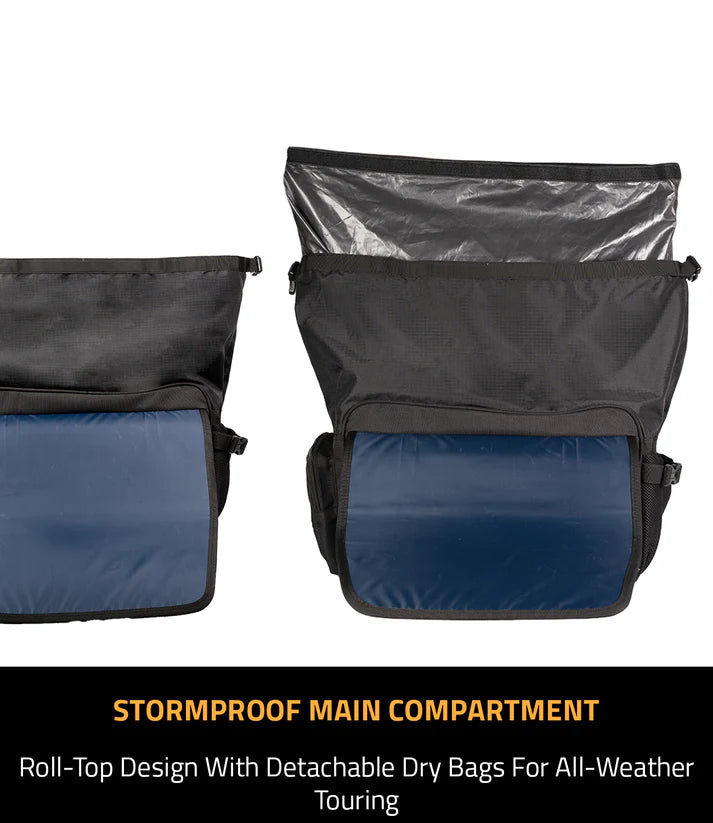 CRAMSTER Stallion 60L stormproof motorcycle saddlebags
