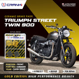 CRANK1 CRM689 ceramic front brake pads for Triumph Street Twin 900 motorcycle