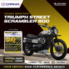 CRANK1 Ceramic Front Brake Pads CRM689 for Triumph Street Scrambler 900 HH Rated High Performance Motorcycle Brake Pads