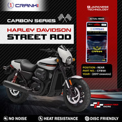 CRANK1 CFB181 rear carbon brake pads for Harley-Davidson Street Rod 2017 onwards