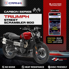 CRANK1 Carbon Rear Brake Pads CFB412 for Triumph Street Scrambler 900 2017-2020 Motorcycle Brake Pads
