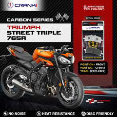CRANK1 CFB744 carbon front brake pads for Triumph Street Triple 765R