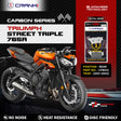 CRANK1 Carbon Brake Pads Rear for Triumph Street Triple 765R 2021 2022 CFB312