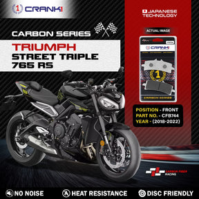CRANK1 CFB744 carbon front brake pads for Triumph Street Triple 765 RS