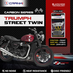 CRANK1 CFB241 carbon front brake pads for Triumph Street Twin 2016-2017