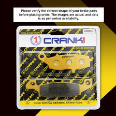 CRANK1 Ceramic Front Brake Pads CRM534 and CRM253 for Suzuki V-Strom 650 2017-2022 HH Rated Dual Front Brake Pad Set