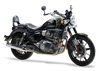 Silver Stallion Longshot performance exhaust installed on Royal Enfield Super Meteor 650 with premium silver finish