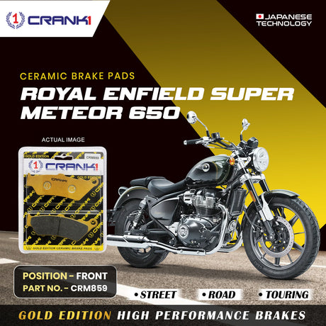 CRANK1 ceramic front brake pads for Royal Enfield Super Meteor 650 CRM859