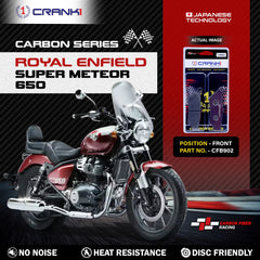 CRANK1 CFB902 Carbon Brake Pads Front For Royal Enfield Super Meteor 650
