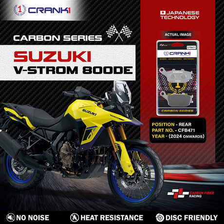 CRANK1 CFB471 carbon rear brake pads for Suzuki V-Strom 800DE 2024 onwards

