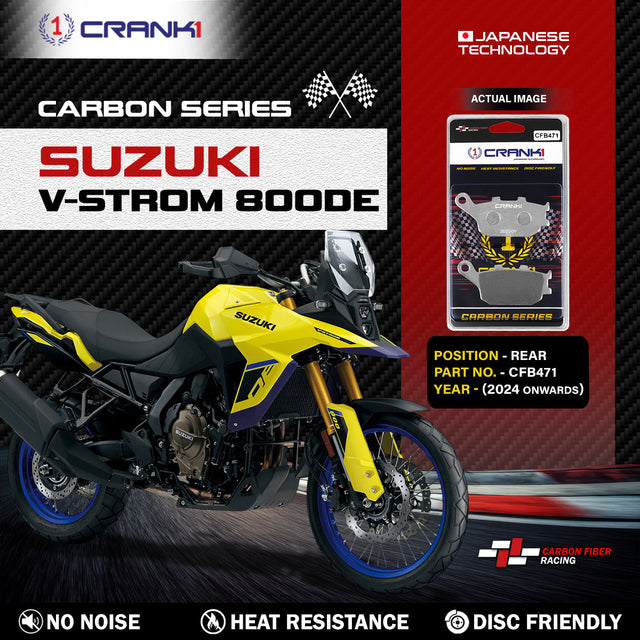 CRANK1 CFB471 carbon rear brake pads for Suzuki V-Strom 800DE 2024 onwards

