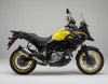 Barrel Storm slip-on exhaust with mid pipe for Suzuki V-Strom 650 stainless steel performance exhaust
