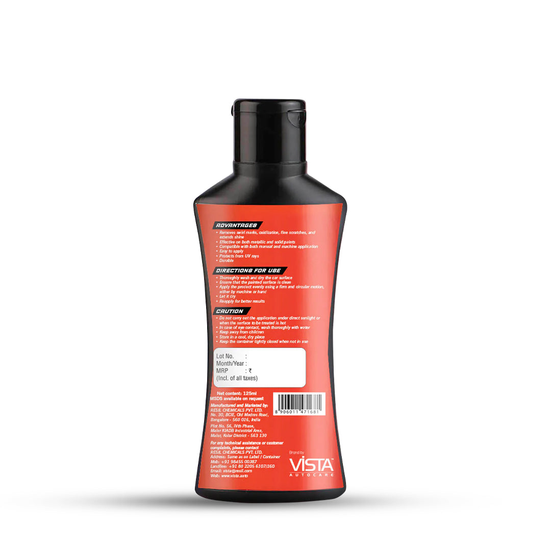 Vista Auto Care Swirl Glaze 125ml car swirl mark remover and paint restorer


