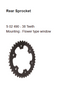 Brass Chain and Sprocket Kit 16T 38T 102 Links for Royal Enfield Thunderbird 350 Classic 350 CL272
