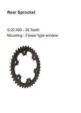 Brass Chain and Sprocket Kit 16T 38T 102 Links for Royal Enfield Thunderbird 350 Classic 350 CL272