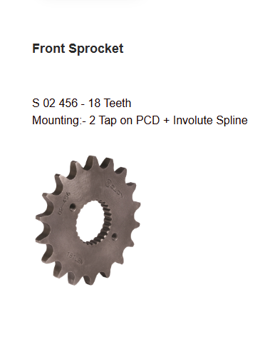 Brass Chain and Sprocket Kit 18T 38T 102 Links for Royal Enfield Thunderbird 500 500X BSORC CL273