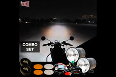 THUNDER SERIES – RETRO LED AUXILIARY/ FOG LIGHTS (COMBO SET) FOR MOTORCYCLES
