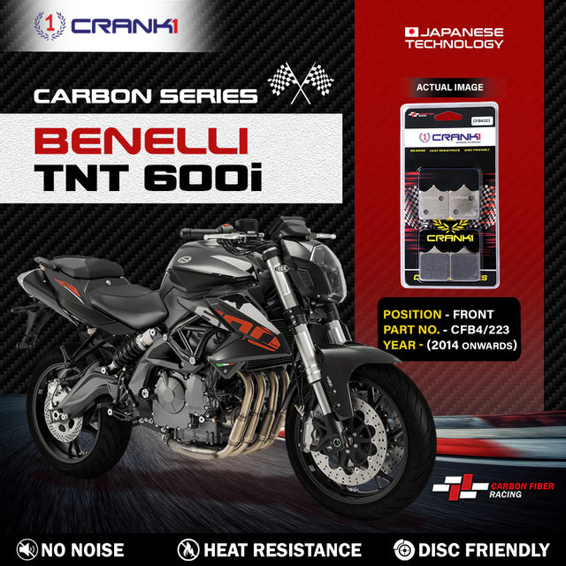 CRANK1 Carbon Brake Pads CFB4/223 for Benelli TNT 600i Front