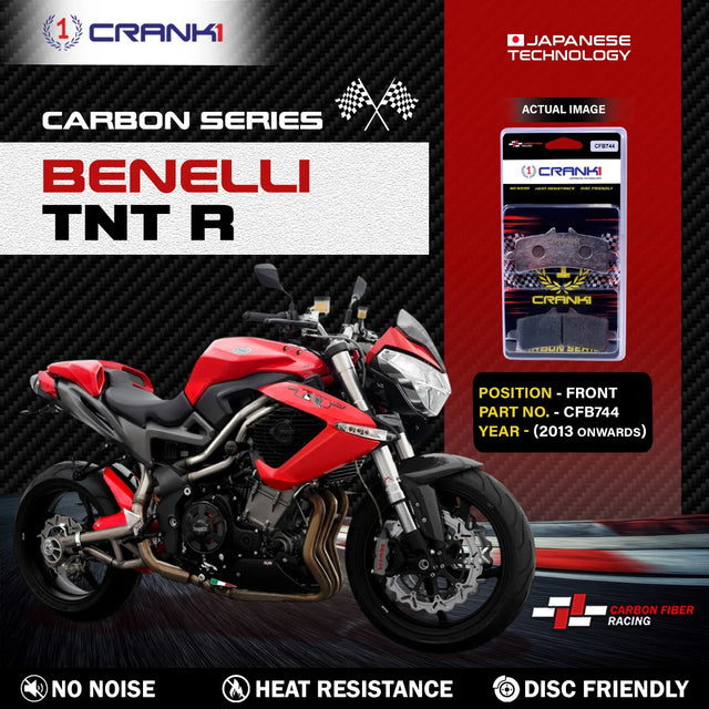 CRANK1 CFB744 carbon front brake pads for Benelli TNT R 2013 onwards